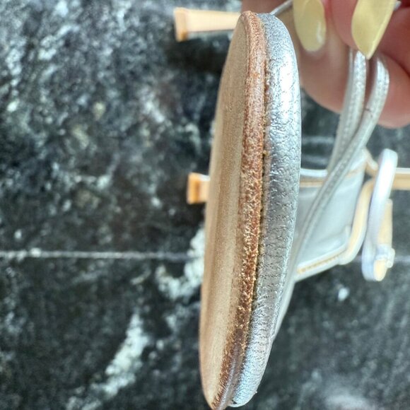 Jimmy Choo Cruise Collection Gloria Silver Ankle Strap Glitter Heels Eu Size 41 - Picture 10 of 13